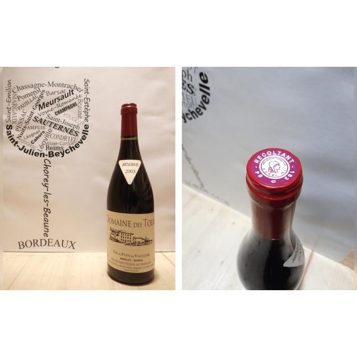 Domaine des Tours 2003 - Merlot-Syrah - Emmanuel Reynaud - IGP Pays du Vaucluse - 1 x 75 cl - Vin Rouge