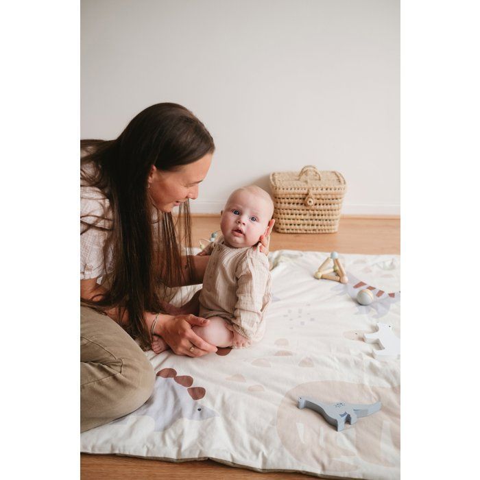 Portable Play Mat - TINEO - 100 x 100 cm - Dinosaurs