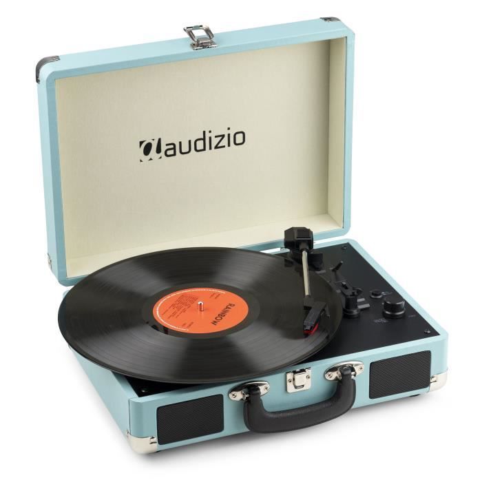 Turntable - AUDIZIO - RP116BL - Bluetooth IN & OUT - Built-in Speakers - Vintage Blue