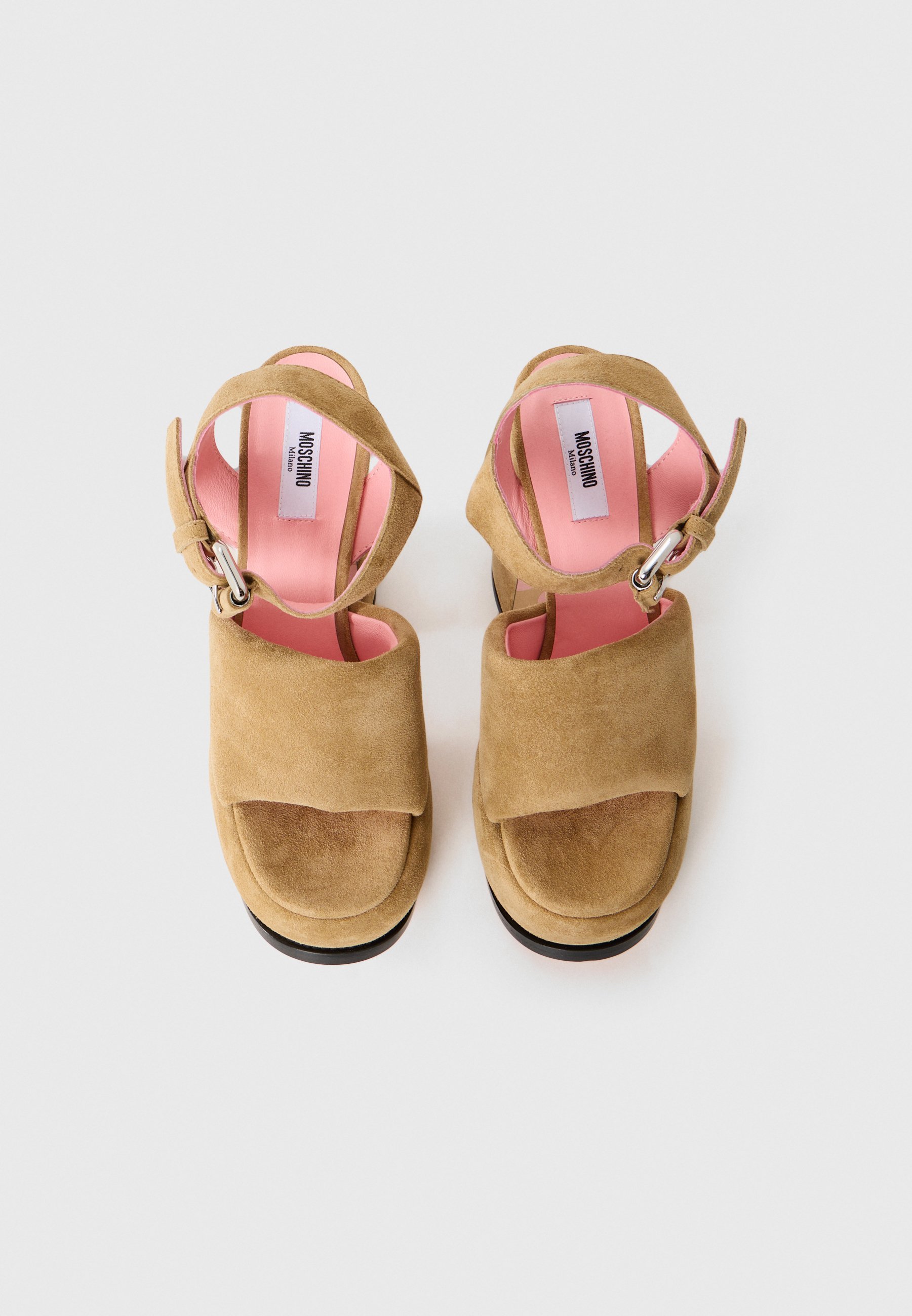 Sandálias de salto alto MOSCHINO - bege