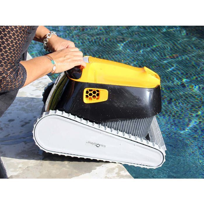 Robot de piscine électrique - Dolphin Maytronics - E30 - Nettoyage fond et parois - 12 m - Léger 7,5 kg