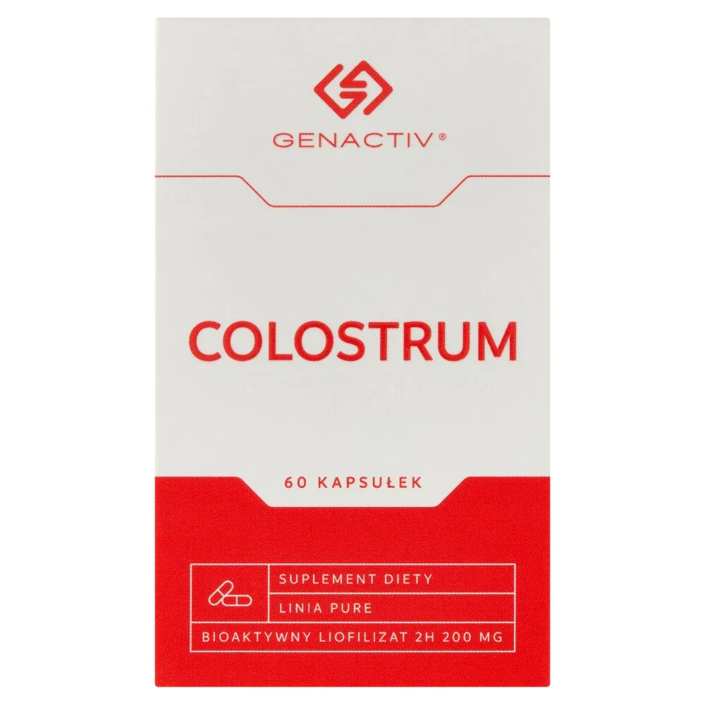 Genactiv Colostrum Preparat wzmacniający odporność, 60 Kapsułek