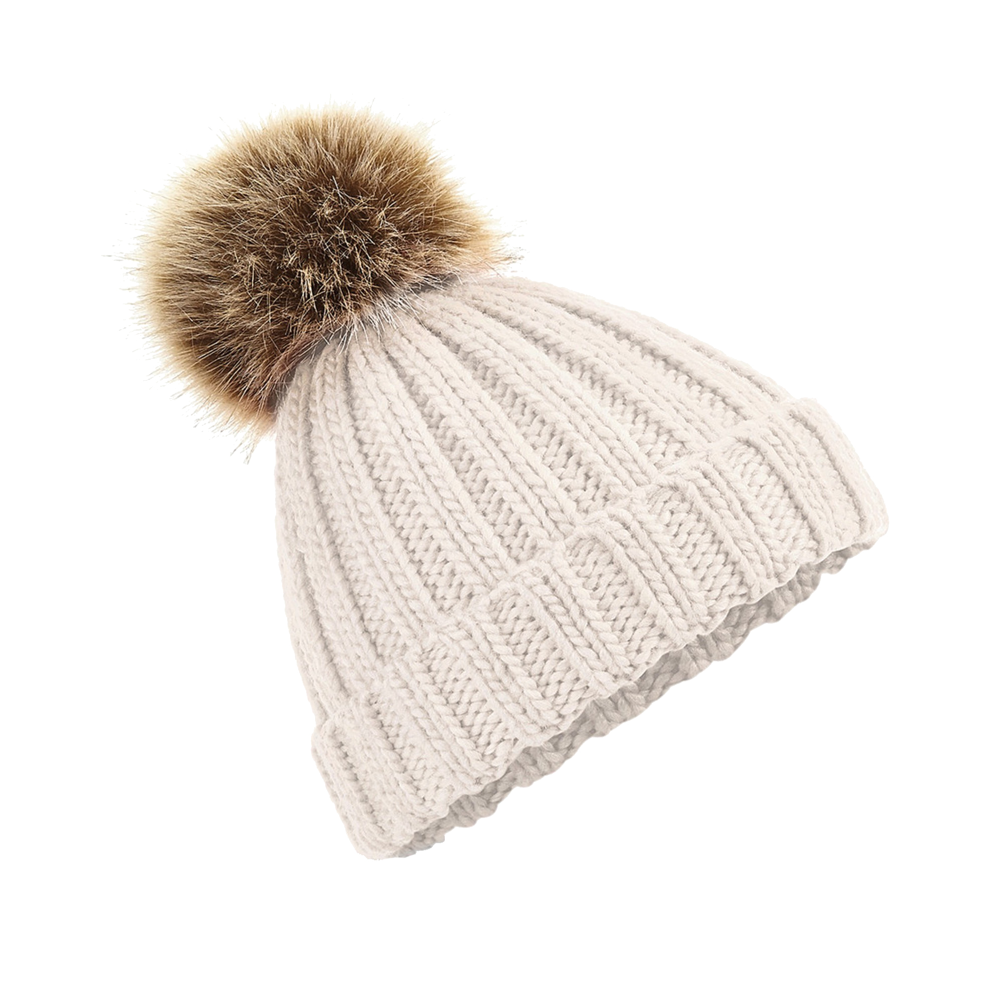  Beechfield tjock barnmössa med pompom