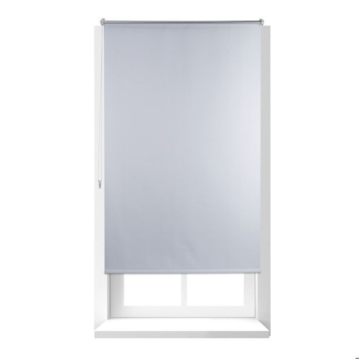 Roller blind, set of 2, thermal, side chain, drill-free installation, 100x160 cm, fabric width 96 cm, white