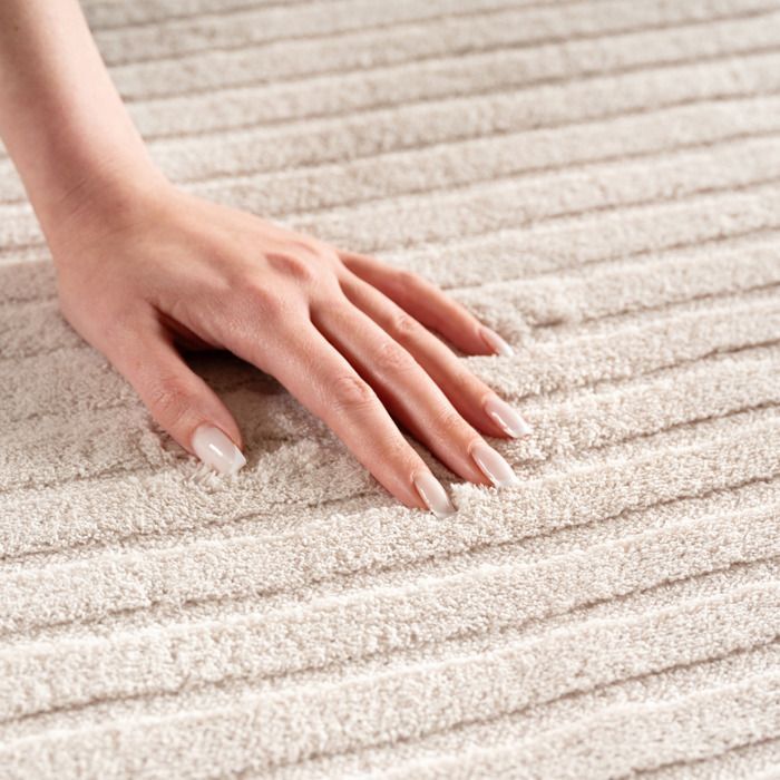 Carpetsale24 Tapis long 80x250 cm crème, style scandinave boho, lavable, effet 3D, parfait pour couloir, salon ou chambre