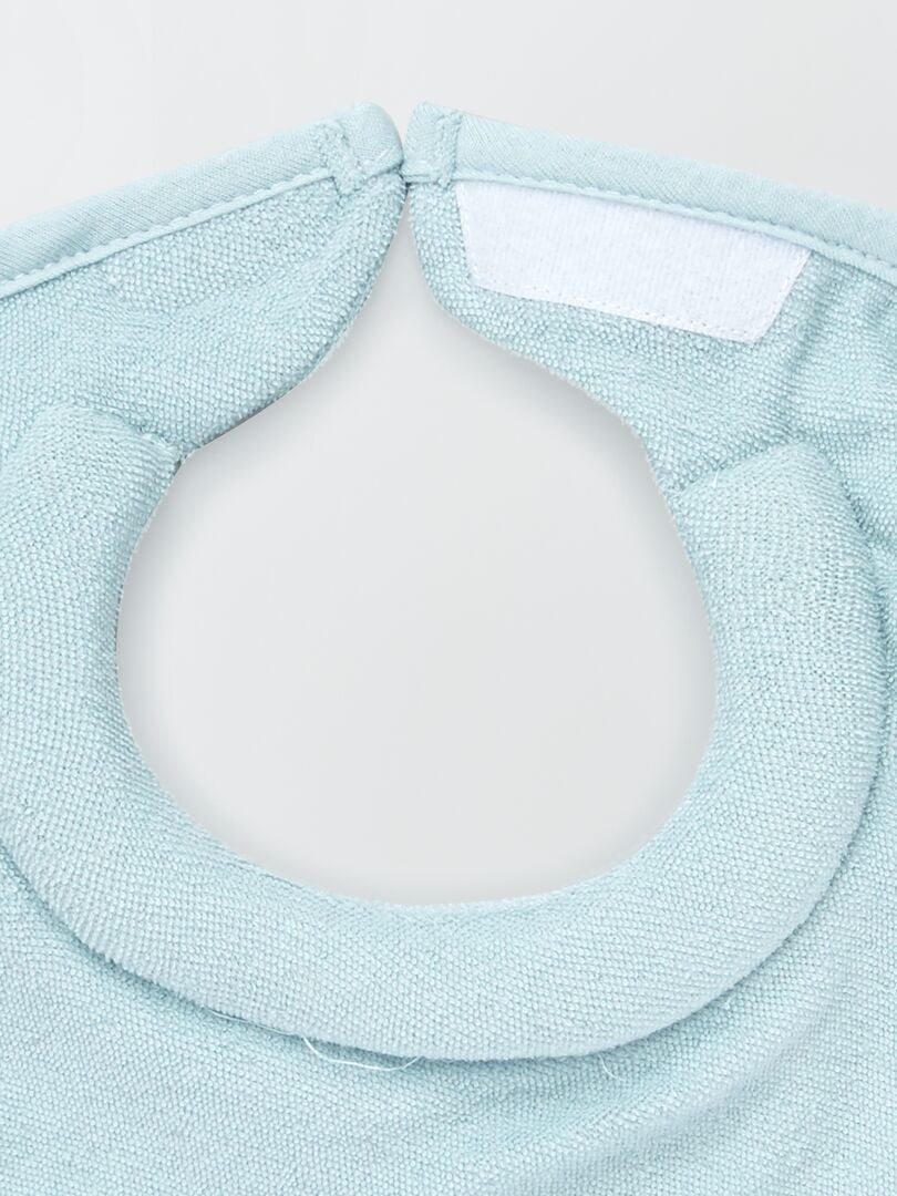 Conjunto de 2 babadores de tecido atoalhado - AZUL