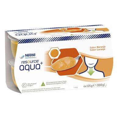 Resource Aqua appelsinsmagsdrik med geltekstur 4 x 125 g