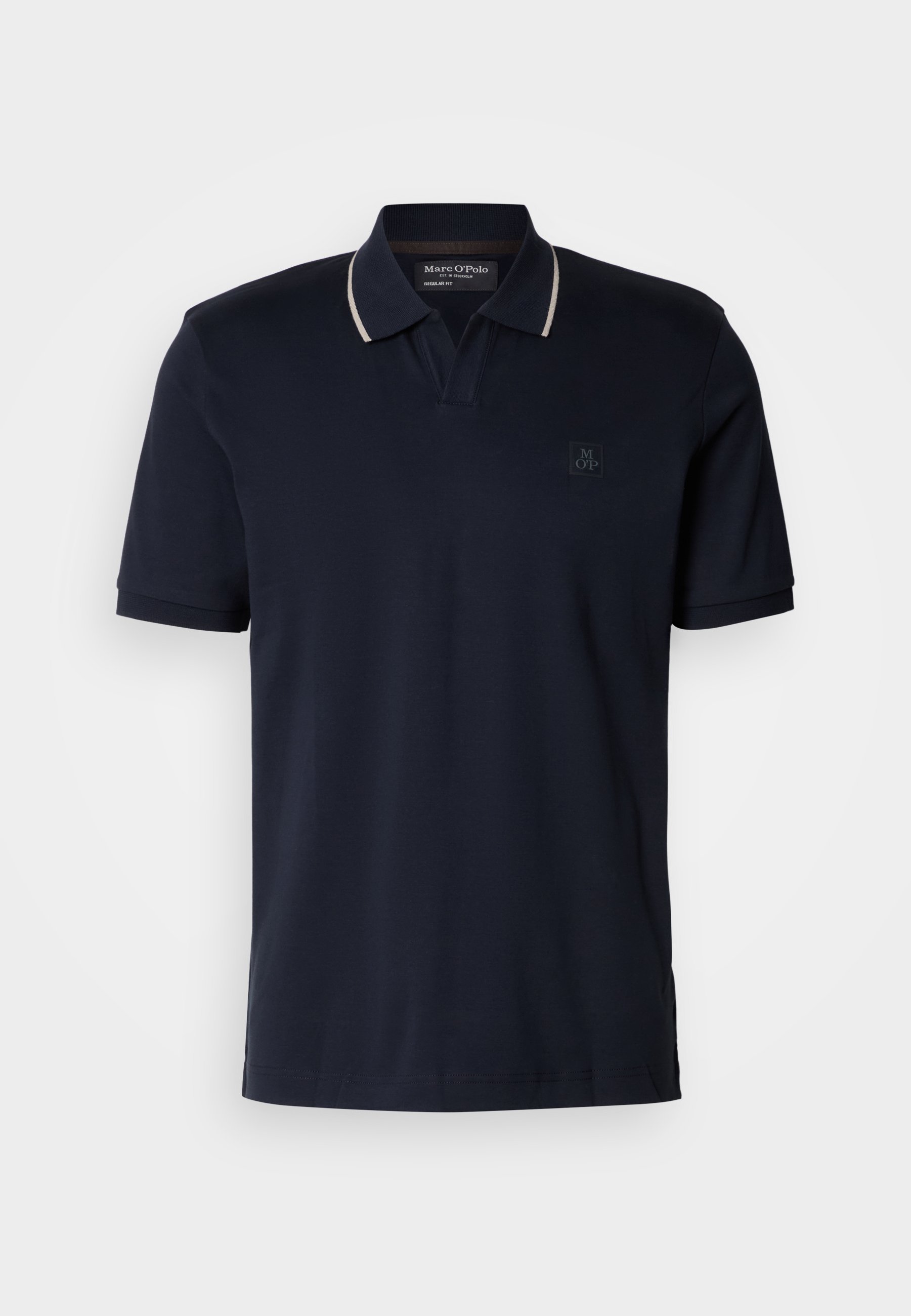 Marc O'Polo Poloshirt met korte mouwen en kraag - donkerblauw