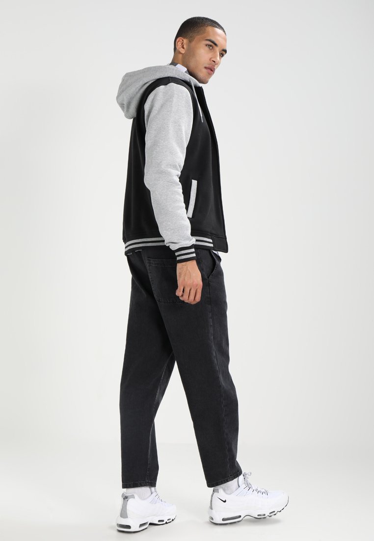 Urban Classics KAHEVÄRVILINE ZIP HOODY - Lukuga dressipluus - must/hall