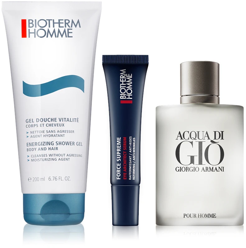 Biotherm Homme Basic Line enerģizējošās dušas želejas dāvanu komplekts vīriešiem