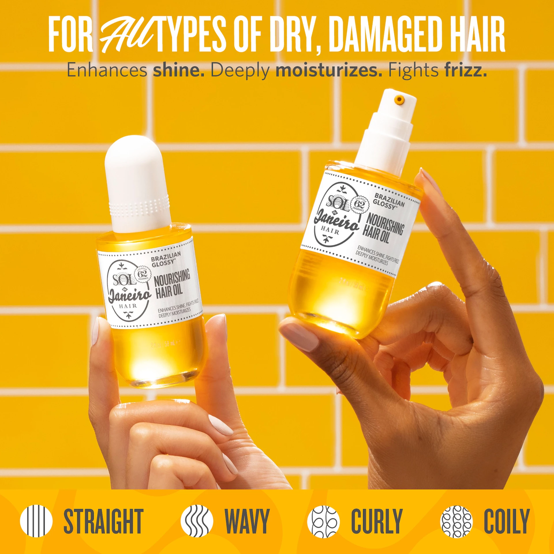 Brazilian Glossy™ Tápláló Hajolaj 60 ml - Sol de Janeiro
