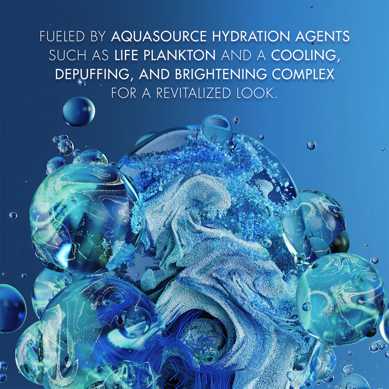 Biotherm Aquasource Total Eye Revitalizer, um tratamento que elimina o inchaço e as olheiras com um efeito refrescante.