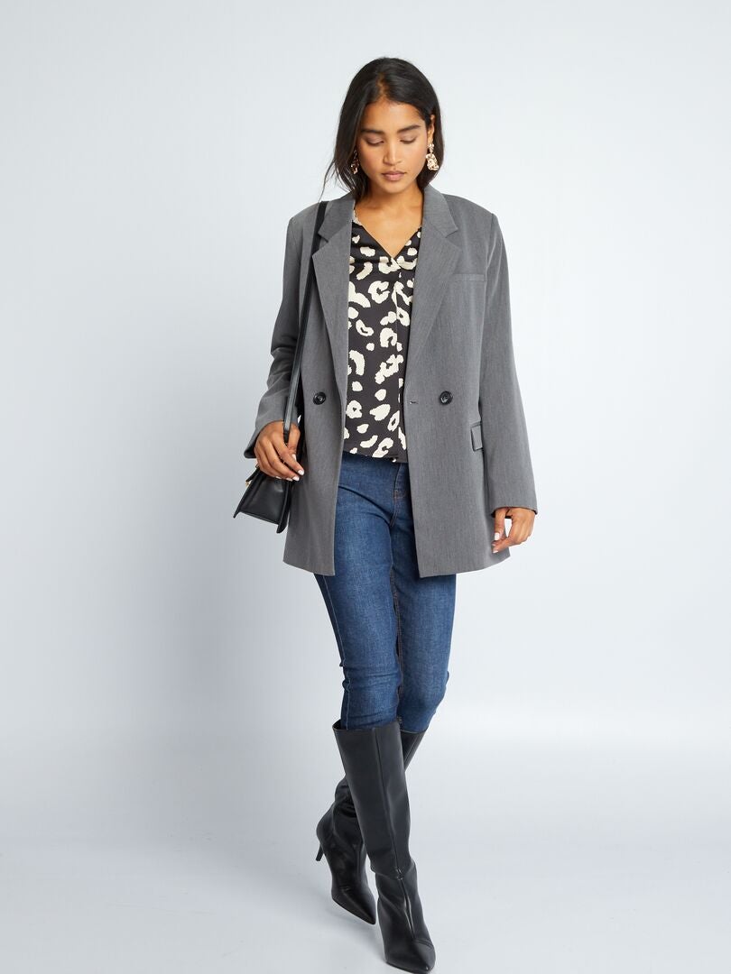 JDY blouse met luipaardprint