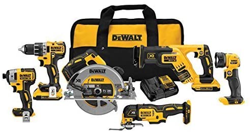 Kit de furadeira compacta sem escova DEWALT 20V MAX XR, 6 ferramentas (DCK684D2)