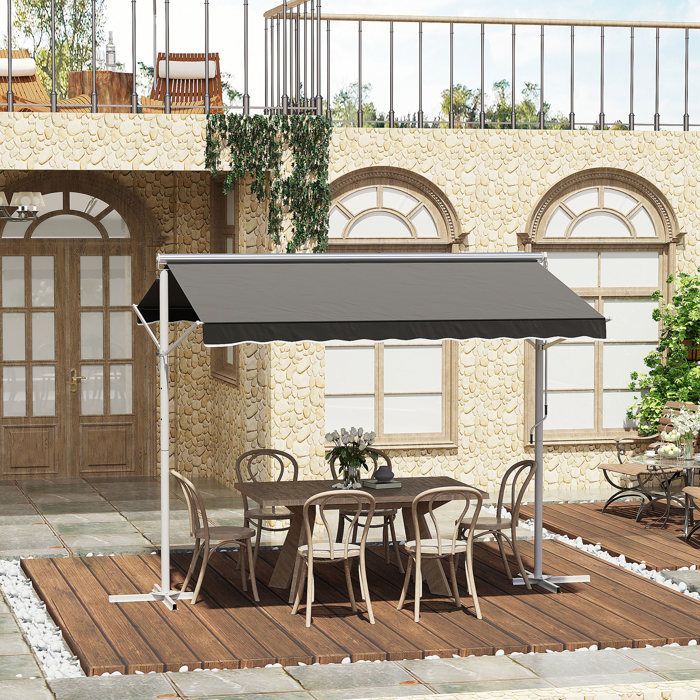 Toldo Outsunny - Acero - 300x295x255cm - Gris