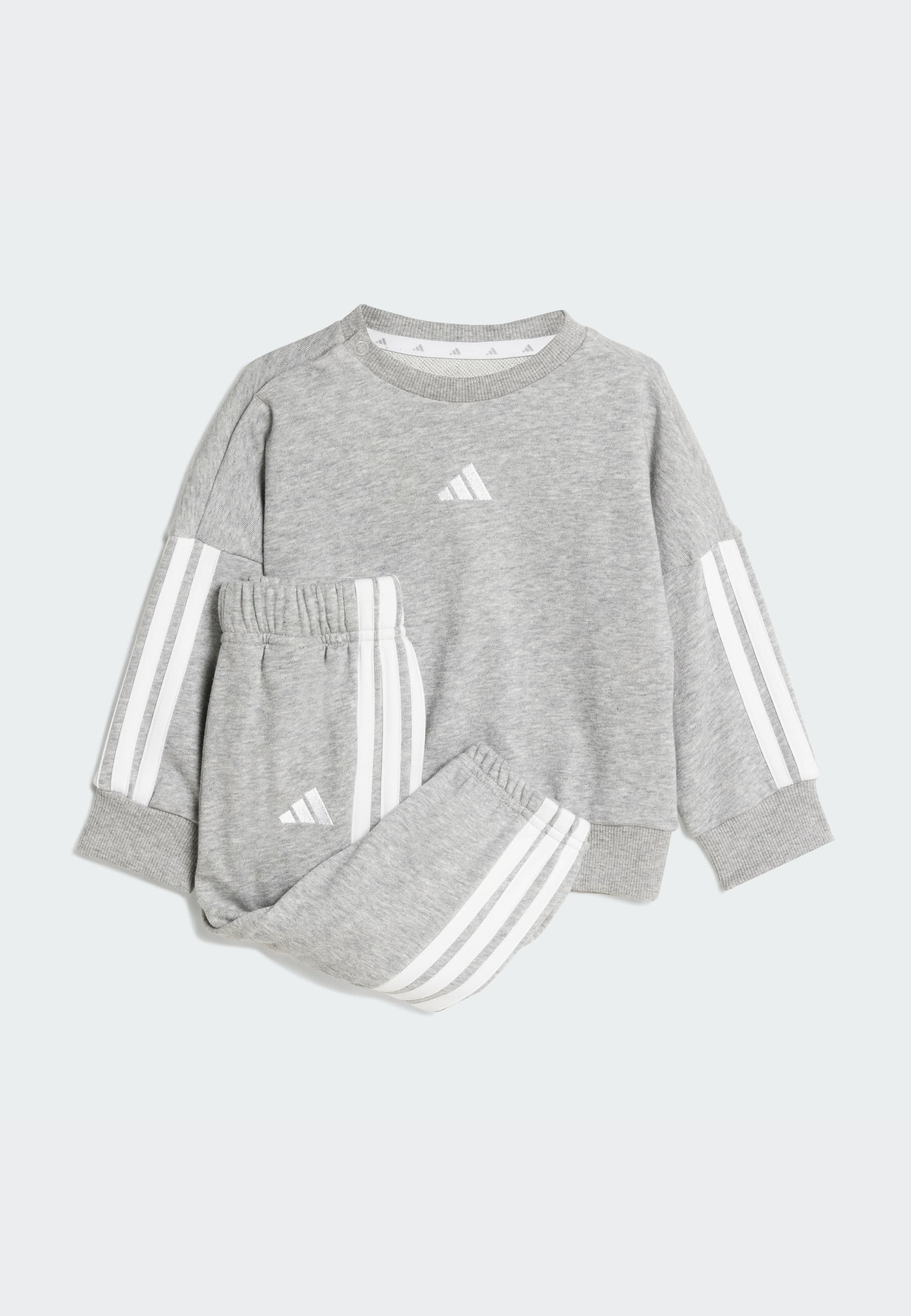 adidas Performance ESSENTIALS SET BABYSET UNISEX - Trainingspak - middengrijs gemêleerd wit