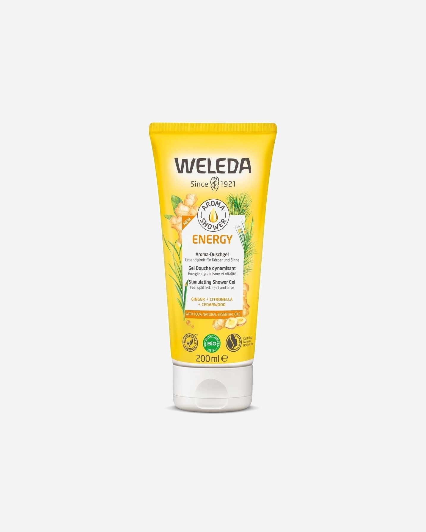Weleda citrusinių vaisių aromato dušo želė „Energy“ 200 ml