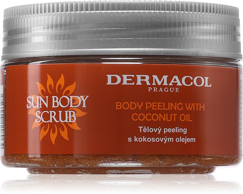 Esfoliante corporal de açúcar Dermacol Sun com partículas brilhantes