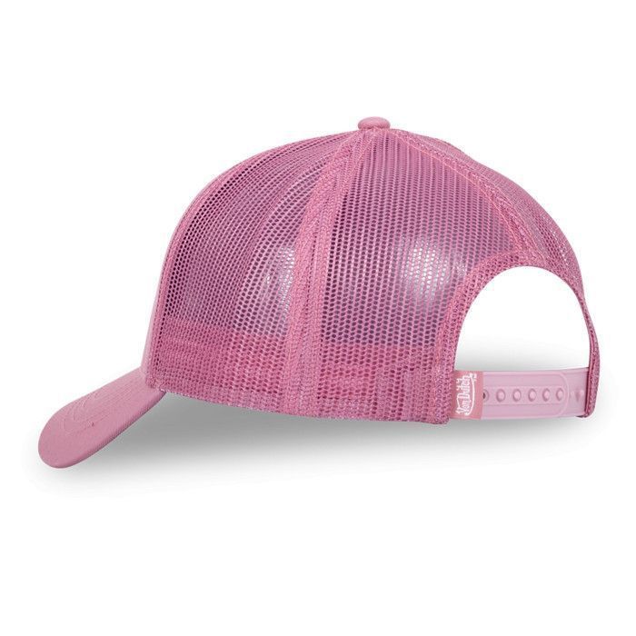 Cappellino da camionista Vondutch da ragazzo - Stile trucker - Rete rigida - Rosa - Visiera arrotondata - JUNIOR