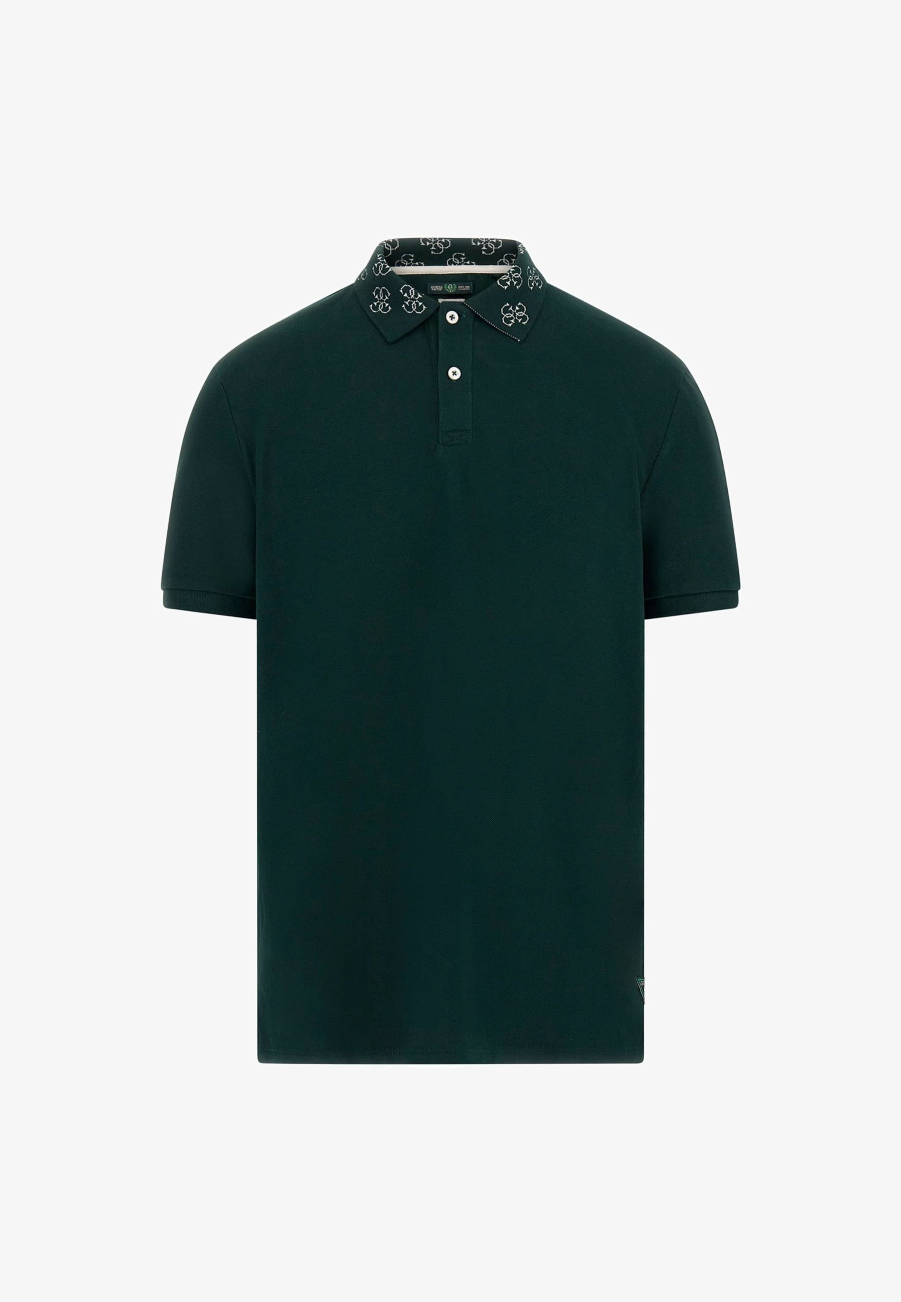 Guess LOGOKRAGEN - Poloshirt - donkergroen