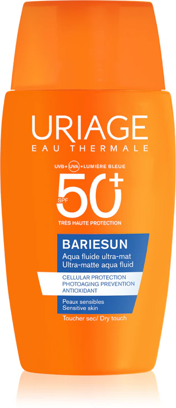 Uriage Bariésun Ultra Matte Aqua Fluid FPS 50+ fluido matificante protetor para o rosto FPS 50+