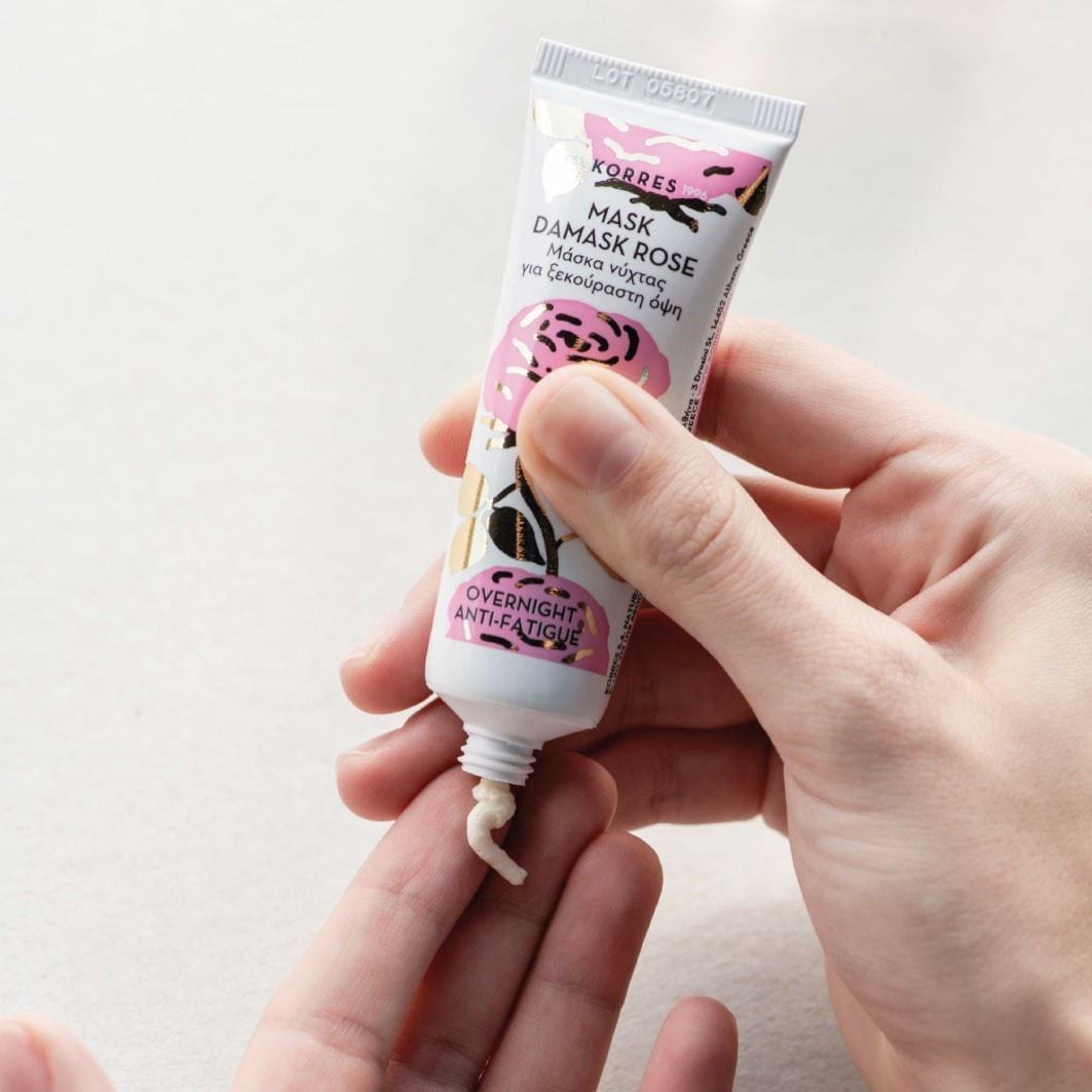 KORRES mitrinoša maska Damaskas roze pretnoguruma maska uz nakti - 18 ml