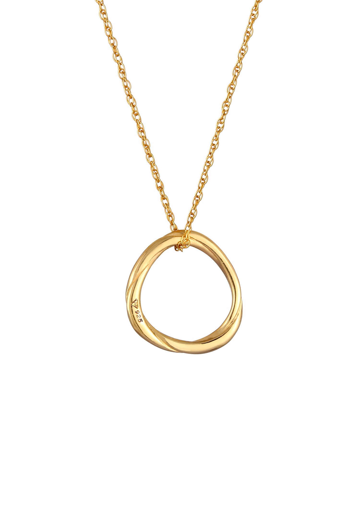 Elli Collier pour dames circulaire à la mode Look Geo organic en 925/1000 argent massif