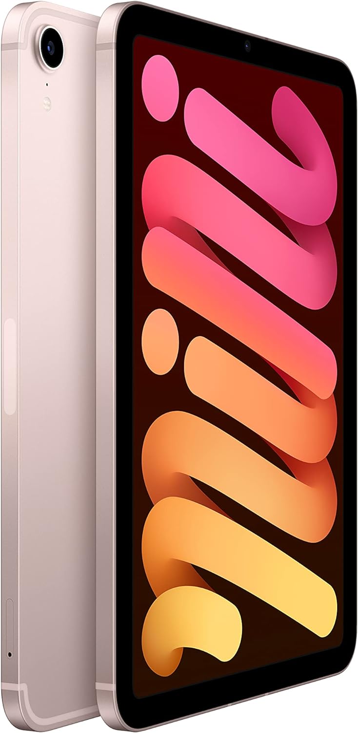 Apple iPad Mini (6. generacji): z chipem A15 Bionic, 8,3-calowym wyświetlaczem Liquid Retina, Wi-Fi 6, przednim aparatem 12 MP i tylnym aparatem 12 MP, Touch ID, baterią wystarczającą na cały dzień