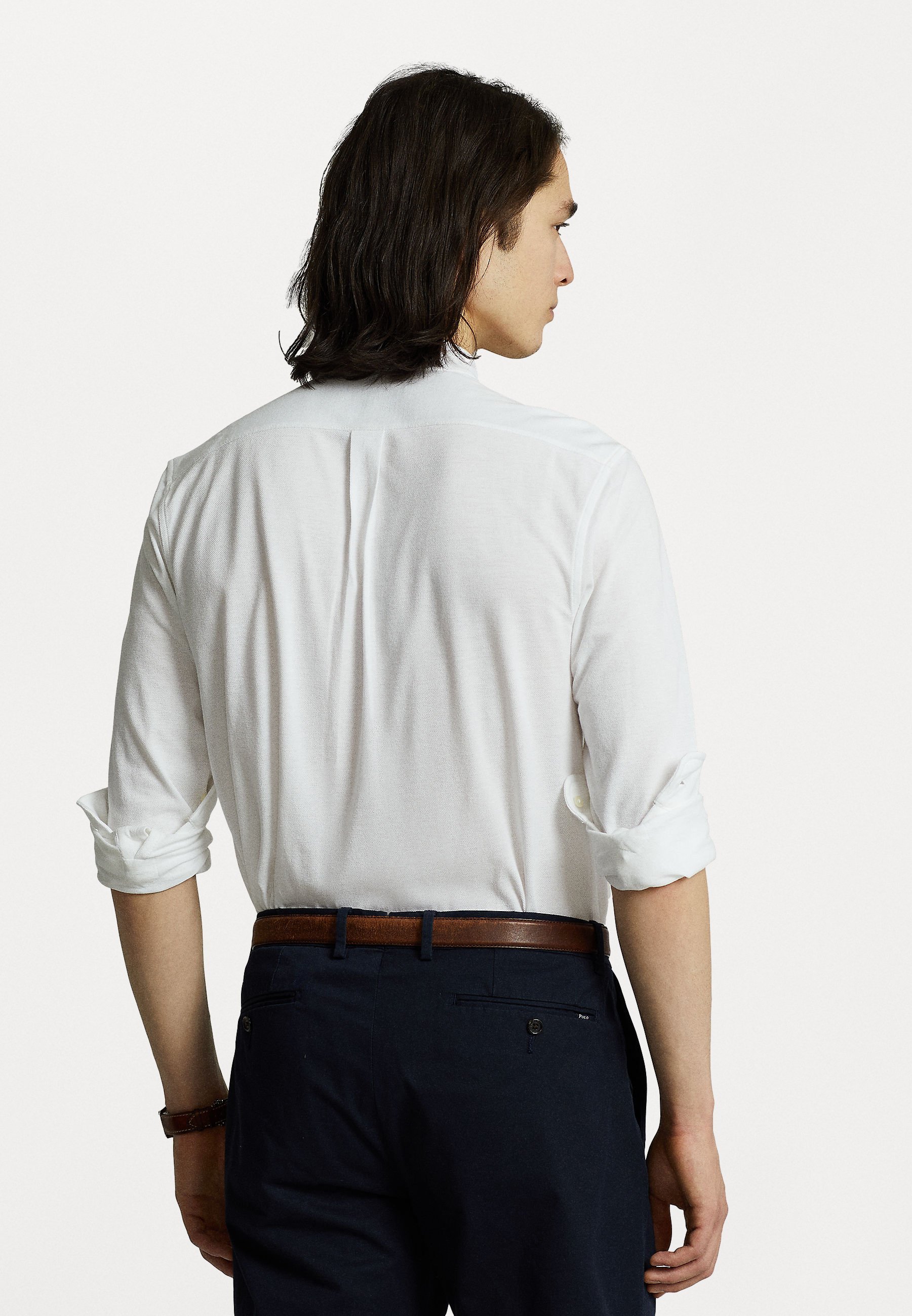Polo Ralph Lauren FEATHERWEIGHT MESH SHIRT - Camicia - bianca