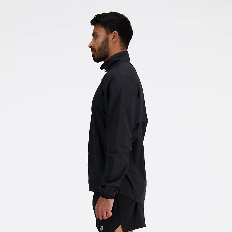 Męska kurtka do biegania London Edition NB Athletics Packable Run Jacka – CZARNY