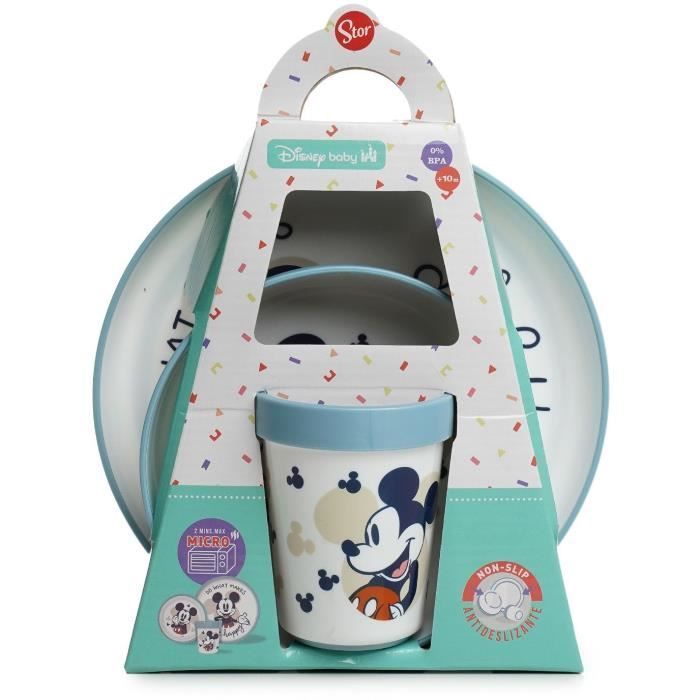 Coffret repas - THERMOBABY - 3 pièces - Bol, assiette et gobelet - Minnie