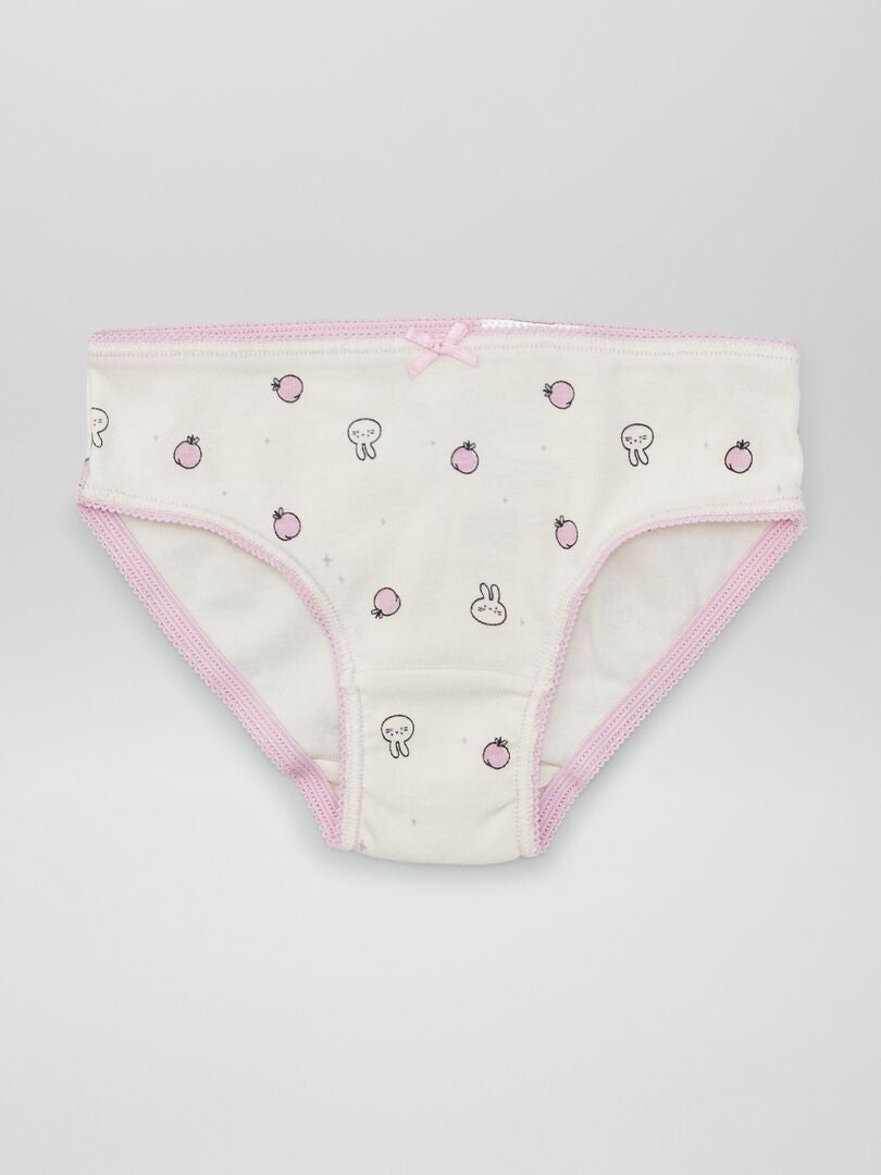 Set van 3 slips met patroon - PAARS