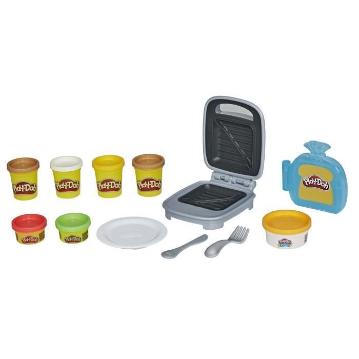 PLAY-DOH - Creazioni in cucina - Croque-monsieur - Pasta modellabile elastica - 6 colori