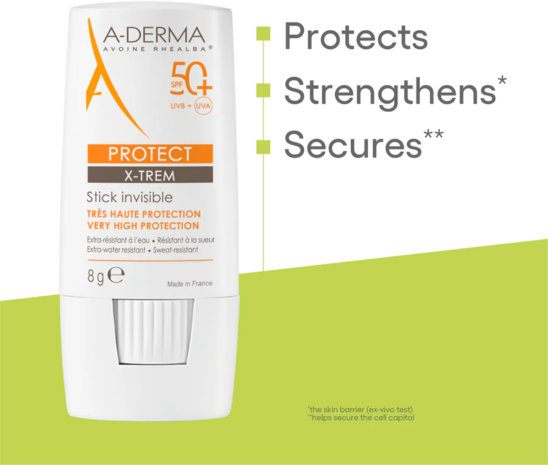 A-Derma Protect X-Trem Invisible Stick beschermende stick voor gevoelige zones SPF 50+
