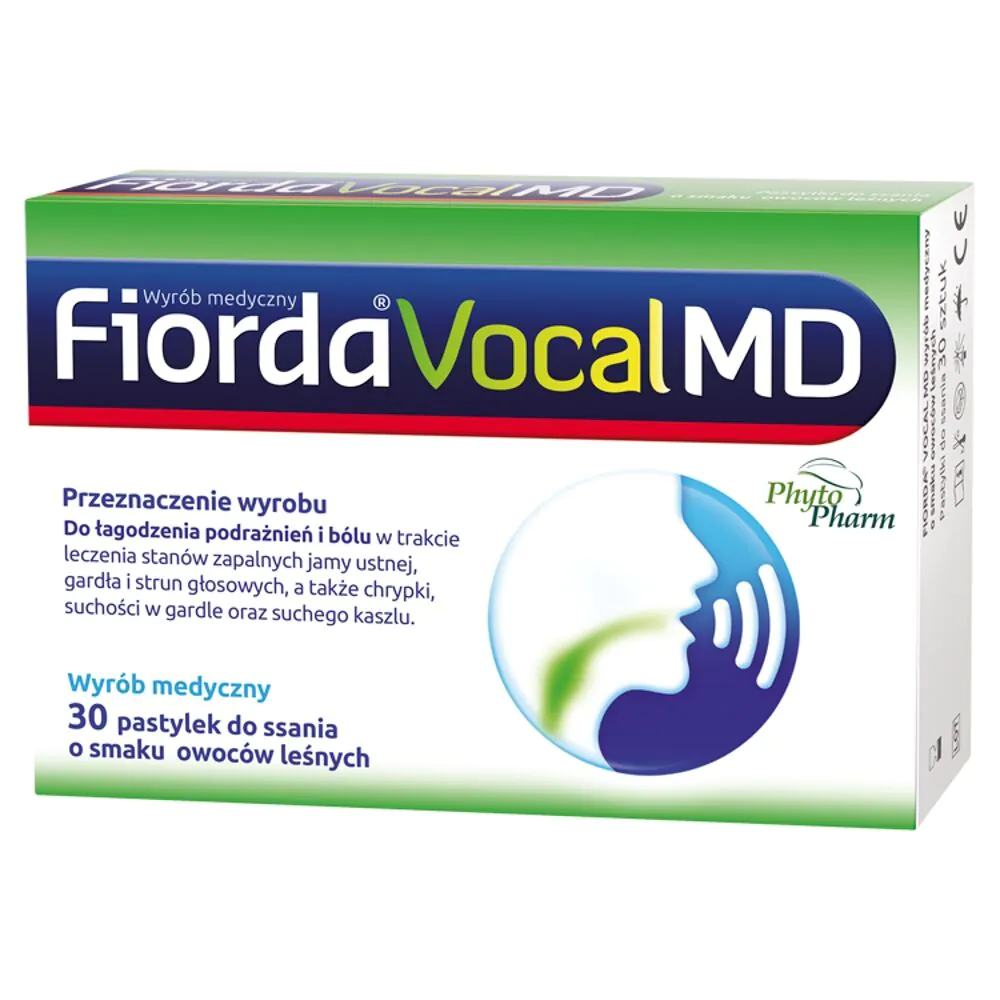 Fiorda Vocal Md Smak owoców leśnych, Pastylki do ssania