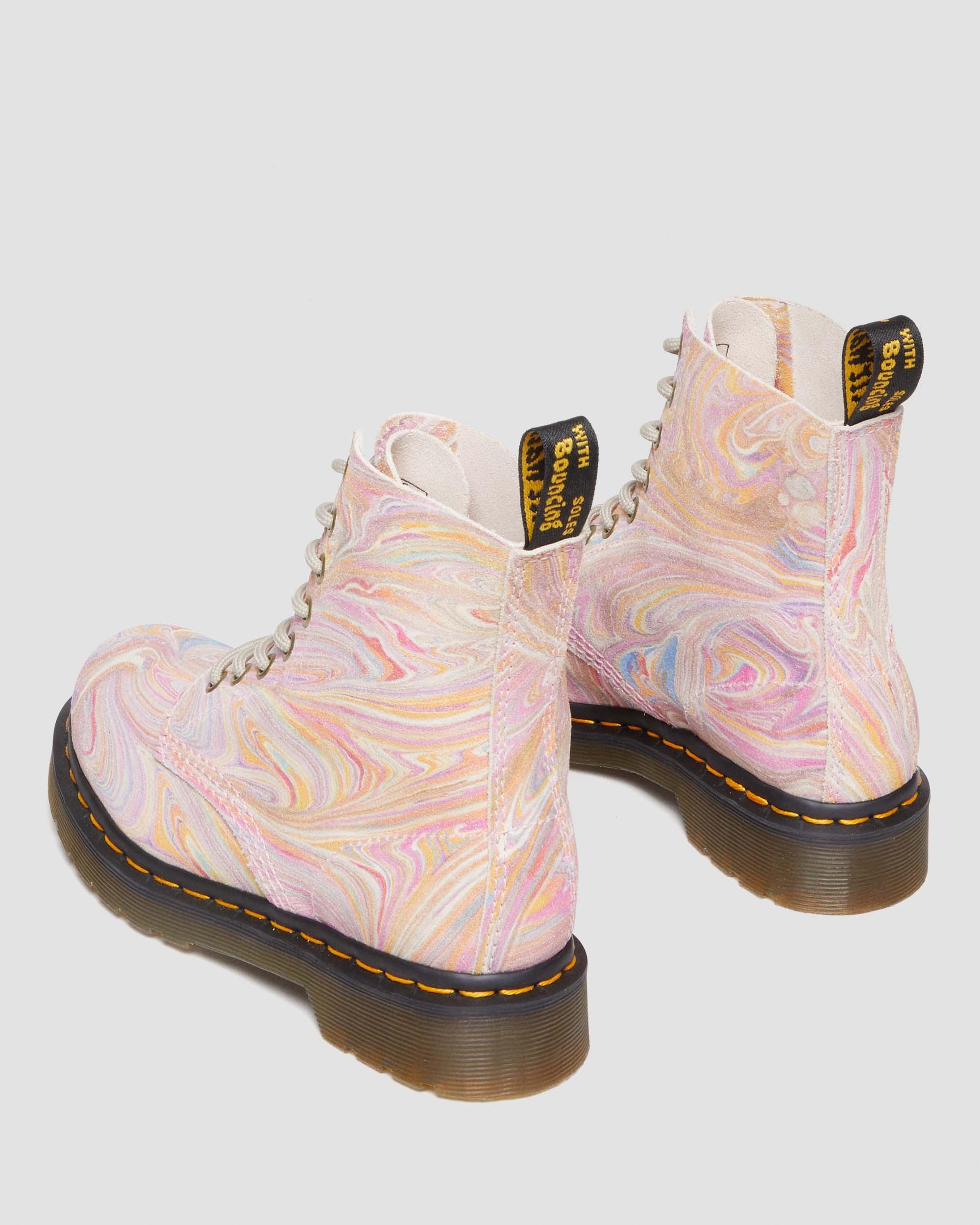 1460 Pascal Marbled Suede Lace Up Boots