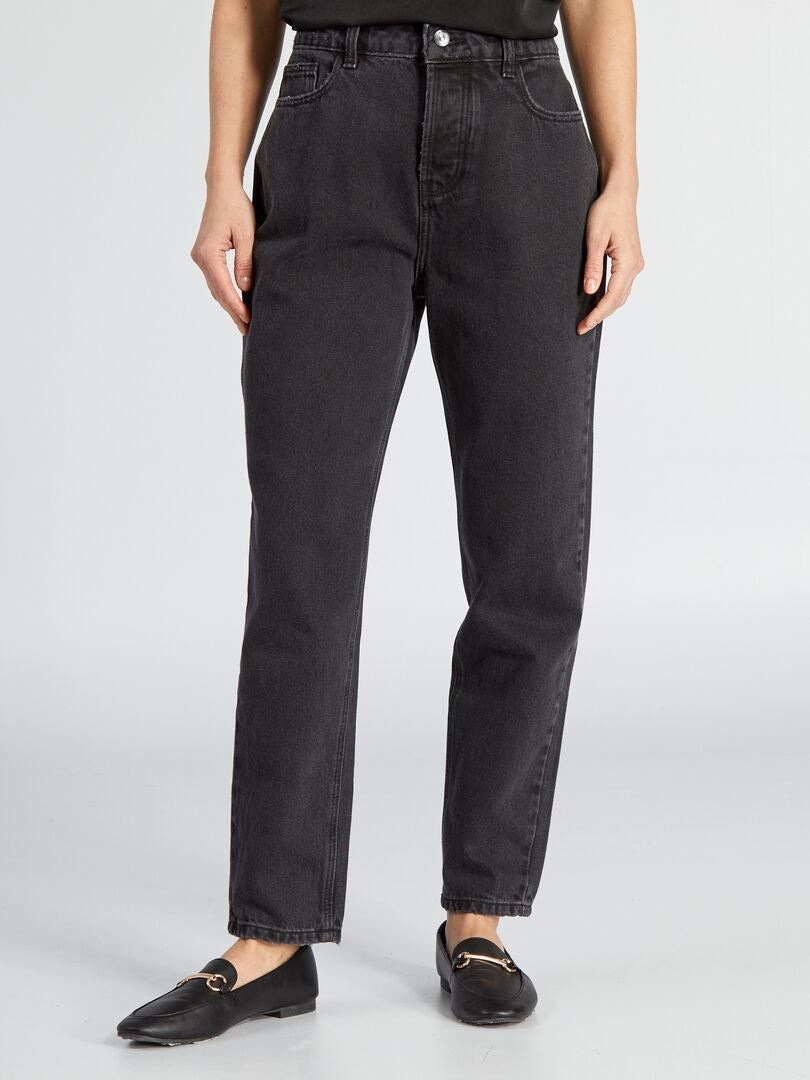 Calça jeans Mom - CINZA