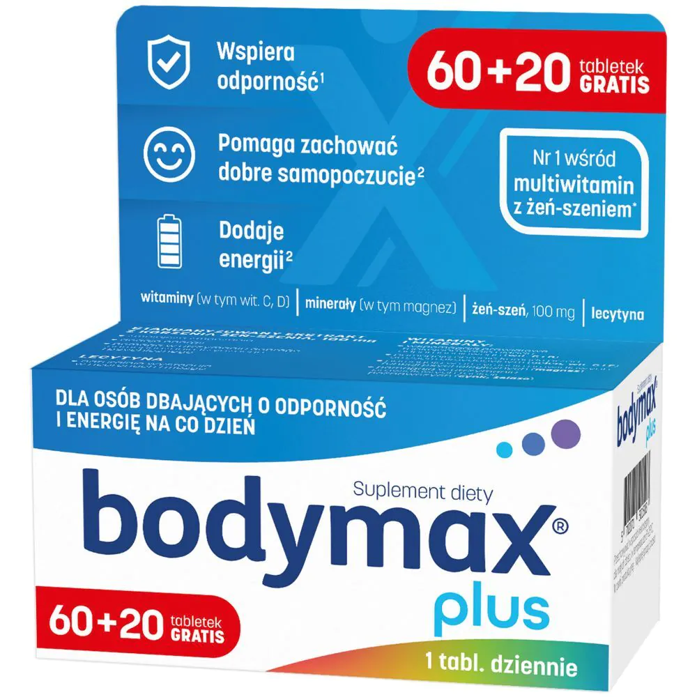 Bodymax Plus, Zestaw witamin i minerałów, Tabletki
