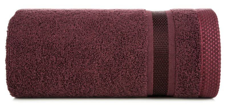 Ręcznik Abbie 30x50 bordowy 500 g/m2 frotte bawełniany