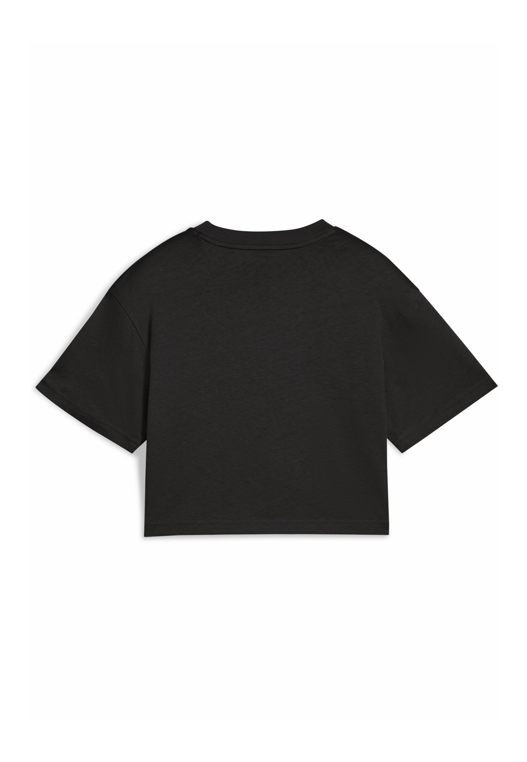 Puma LOGO - T-shirt met print - zwart met roze accenten
