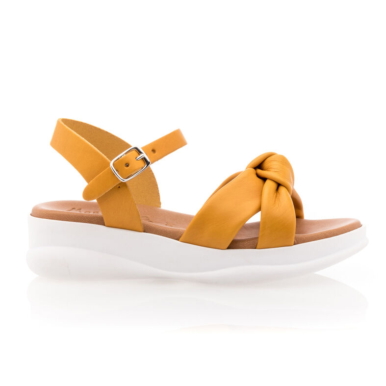 Sandali gialli da ragazza / Scarpe aperte in punta