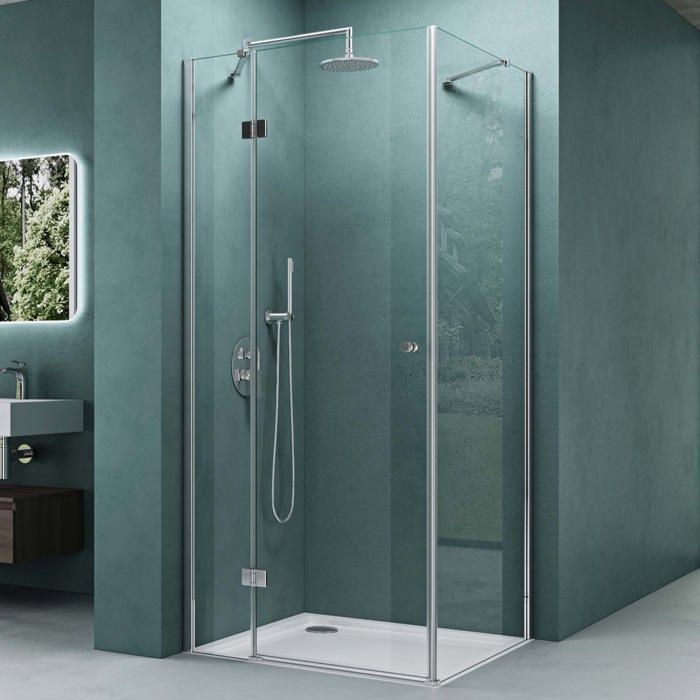 Cabina de duche de canto Mai & Mai Rav05K - Vidro temperado de segurança de 6 mm - Nano Easy Clean