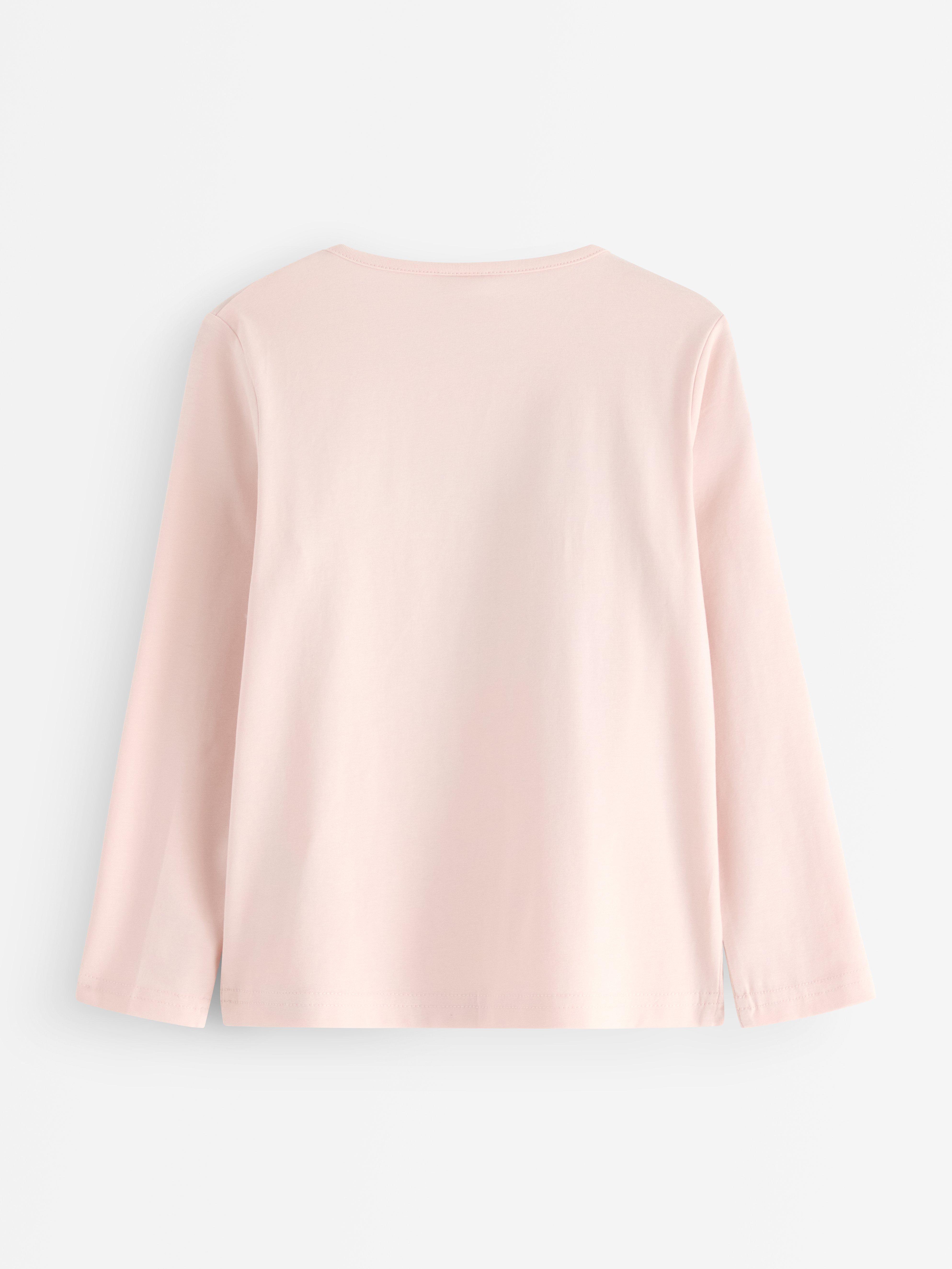 Långärmad topp med paljetter Light Pink