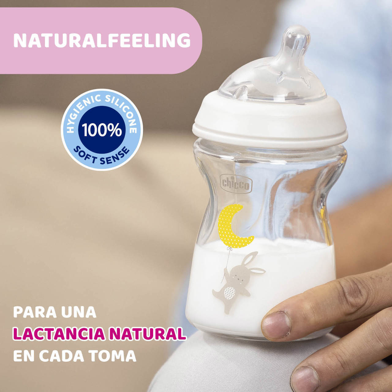 Biberon en verre NaturalFeeling 250 ml 0m+
