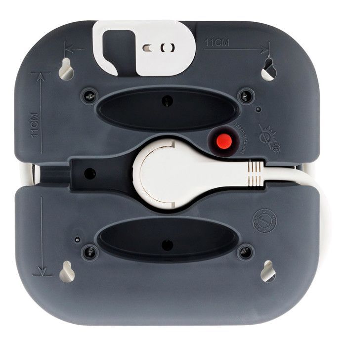 x 2P+E 16A carrete de cable doméstico con disyuntor - 7m - Blanco - Zenitech