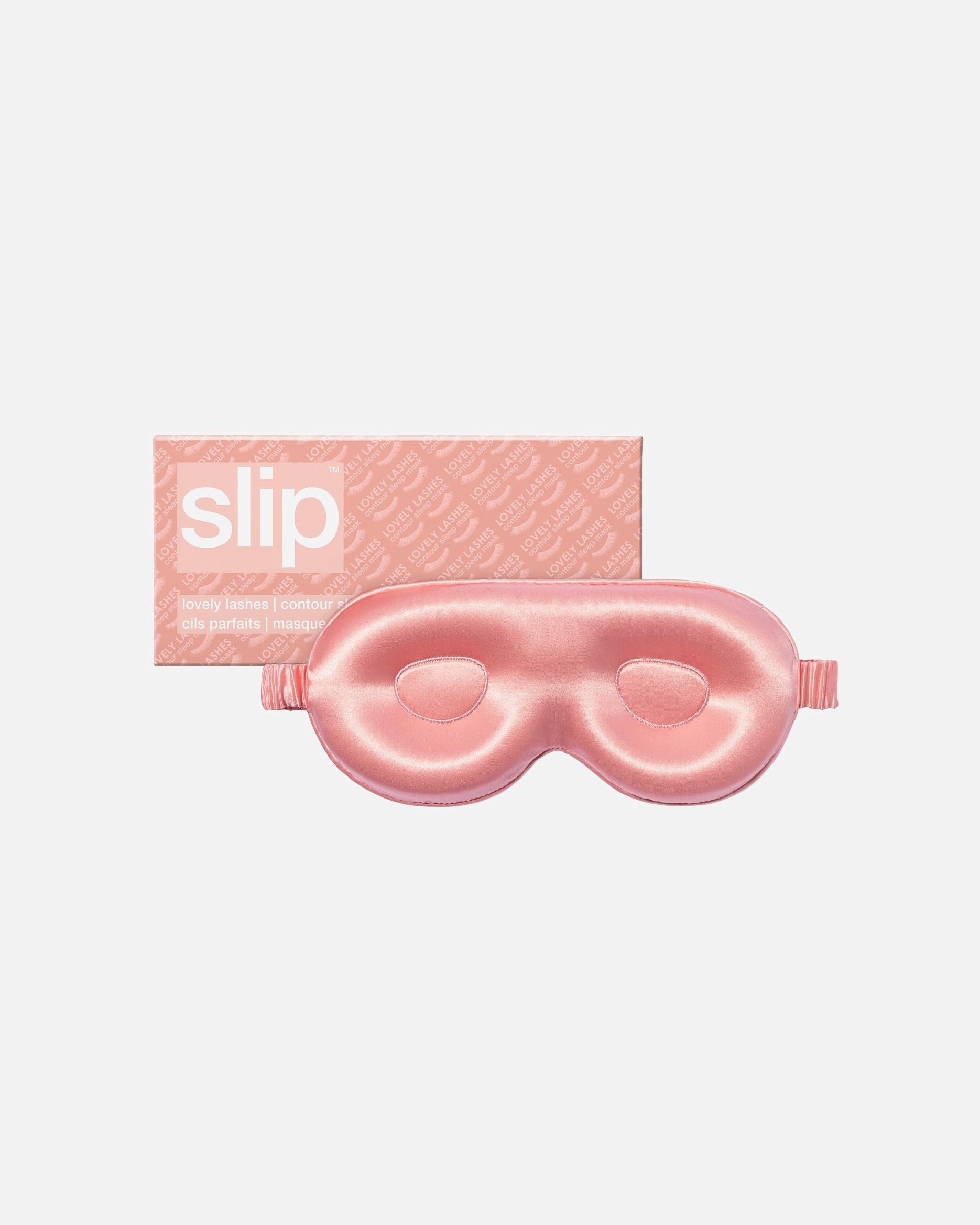 Slip maska za spavanje, konturna maska za spavanje od čiste svile – Roza – 1 komad