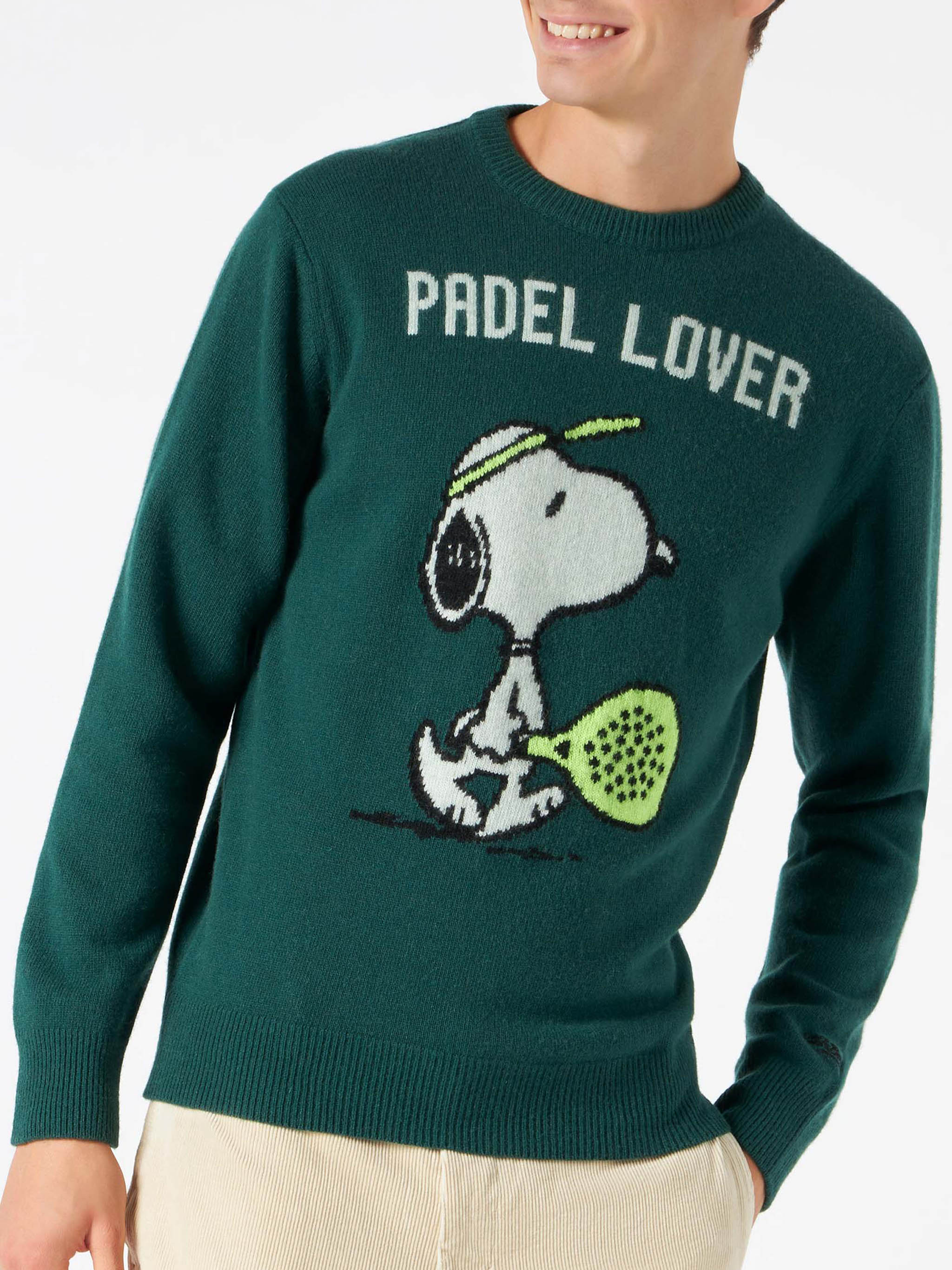 Groene herentrui met Snoopy-print | SNOOPY - SPECIALE EDITIE
