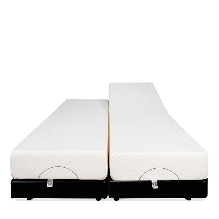 Conjunto doble: Colchón de espuma viscoelástica + Bases de cama eléctricas Bodysoft (2 x 70 x 190 cm)