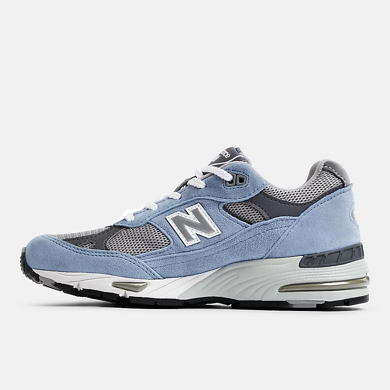 Damskie MADE in UK 991v1 - Dusty Blue ze stop i przydymioną perłą