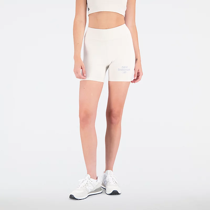 Damskie krótkie spodenki Essentials Reimagined Archive Cotton Fitted - MOONBEAM